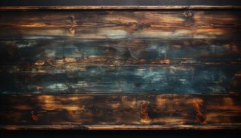 Old, weathered wood plank flooring creates a rustic backdrop generated by AI photo