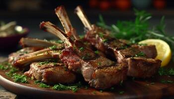 Fresh lamb chops 1970777 Stock Photo at Vecteezy