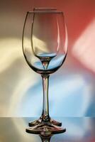 beautiful glass of wine on background photo