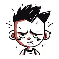 Angry boy cartoon icon vector illustration graphic design vector illustration graphic design