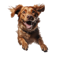 a dog in a jump isolated png