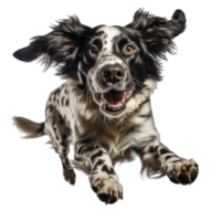 a dog in a jump isolated png