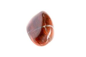 Macro mineral stone jasper on a white background photo