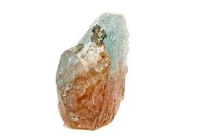 Macro mineral stone Topaz on a white background photo