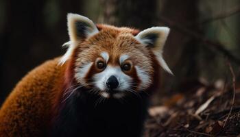 Cute mammal staring, selective focus on eye generated by AI photo