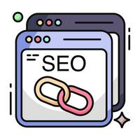 An icon design of linked website vector