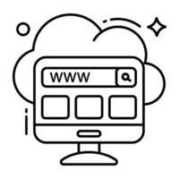 un icono diseño de web dominios vector