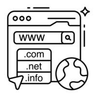 An icon design of web domains vector