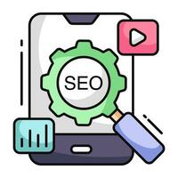 Editable design icon of seo analysis vector