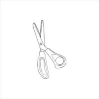 Hand drawn Tailor's scissors ZIGZAG. Sewing or tailoring tool. Vector illustration of scissor equipment on a white background. Isolated vector icon of scissors.