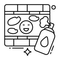 Trendy design icon of cleaning spray vector