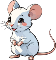 Cute Mouse Cartoon Illustration AI Generative png