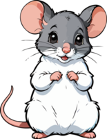 Cute Mouse Illustration Cartoon AI Generative png