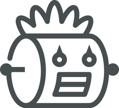 artificial inteligencia icono símbolo vector imagen. ilustración de el cerebro robot aprendizaje humano inteligente algoritmo diseño imagen.