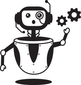 artificial inteligencia icono símbolo vector imagen. ilustración de el cerebro robot aprendizaje humano inteligente algoritmo diseño imagen.