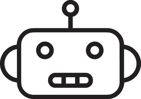 artificial inteligencia icono símbolo vector imagen. ilustración de el cerebro robot aprendizaje humano inteligente algoritmo diseño imagen.