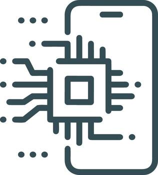 Artificial Intelligence icon symbol vector image. Illustration of the brain robot learning human smart algorithm design image.