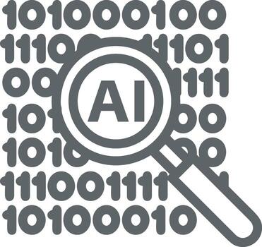 artificial inteligencia icono símbolo vector imagen. ilustración de el cerebro robot aprendizaje humano inteligente algoritmo diseño imagen.