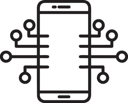 Artificial Intelligence icon symbol vector image. Illustration of the brain robot learning human smart algorithm design image.