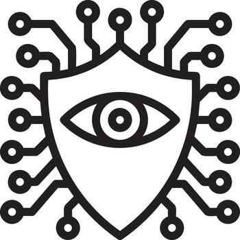 artificial inteligencia icono símbolo vector imagen. ilustración de el cerebro robot aprendizaje humano inteligente algoritmo diseño imagen.