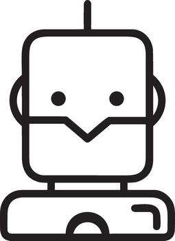 artificial inteligencia icono símbolo vector imagen. ilustración de el cerebro robot aprendizaje humano inteligente algoritmo diseño imagen.