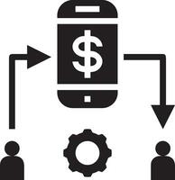 Money exchange payment icon symbol vector image. Illustration of the dollar currency coin graphic design image