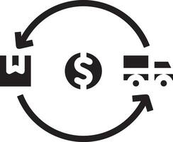 Money exchange payment icon symbol vector image. Illustration of the dollar currency coin graphic design image