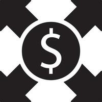 Money exchange payment icon symbol vector image. Illustration of the dollar currency coin graphic design image