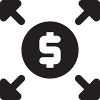 Money exchange payment icon symbol vector image. Illustration of the dollar currency coin graphic design image