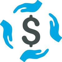 Money exchange payment icon symbol vector image. Illustration of the dollar currency coin graphic design image