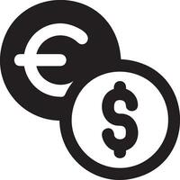 Money exchange payment icon symbol vector image. Illustration of the dollar currency coin graphic design image