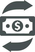 Money exchange payment icon symbol vector image. Illustration of the dollar currency coin graphic design image