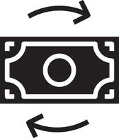 Money exchange payment icon symbol vector image. Illustration of the dollar currency coin graphic design image