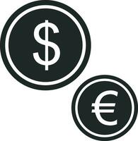 Money exchange payment icon symbol vector image. Illustration of the dollar currency coin graphic design image