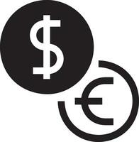 Money exchange payment icon symbol vector image. Illustration of the dollar currency coin graphic design image