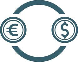 Money exchange payment icon symbol vector image. Illustration of the dollar currency coin graphic design image