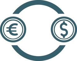 Money exchange payment icon symbol vector image. Illustration of the dollar currency coin graphic design image