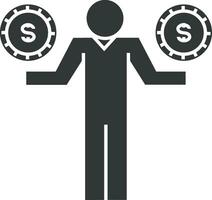 Money exchange payment icon symbol vector image. Illustration of the dollar currency coin graphic design image