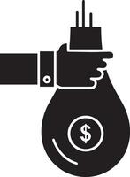 Money exchange payment icon symbol vector image. Illustration of the dollar currency coin graphic design image