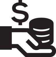 Money exchange payment icon symbol vector image. Illustration of the dollar currency coin graphic design image