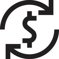 Money exchange payment icon symbol vector image. Illustration of the dollar currency coin graphic design image