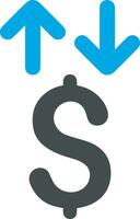 Money exchange payment icon symbol vector image. Illustration of the dollar currency coin graphic design image