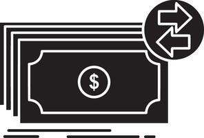 Money exchange payment icon symbol vector image. Illustration of the dollar currency coin graphic design image