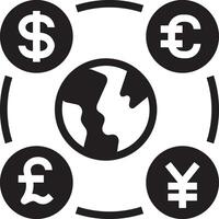 Money exchange payment icon symbol vector image. Illustration of the dollar currency coin graphic design image