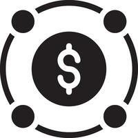 Money exchange payment icon symbol vector image. Illustration of the dollar currency coin graphic design image