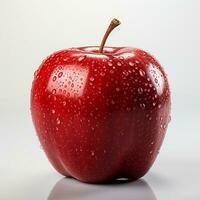 Stack of Fresh red apples. AI Generative photo