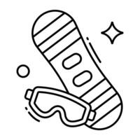 un icono diseño de tabla de snowboard vector