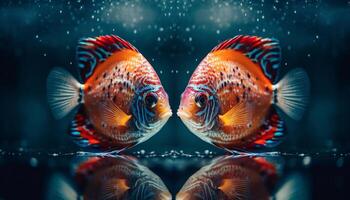 multi de colores payaso pescado nadando en tropical arrecife generado por ai foto