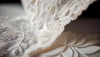 Textile beauty in old fashioned elegant wedding decoration generated by AI photo