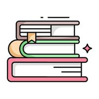 A creative design icon of books vector